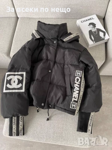 Chanel Дамско Черно Зимно Яке Шанел Код A933, снимка 2 - Якета - 51883572