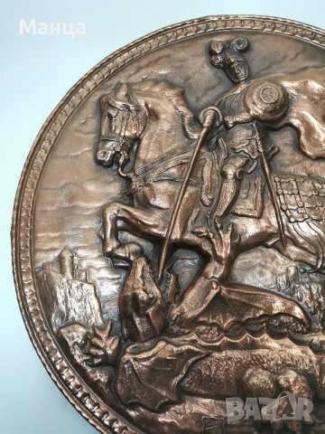 Стара медна картина, снимка 5 - Антикварни и старинни предмети - 36685723