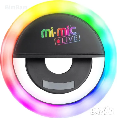 Безжичен микрофон Mi-Mic Live / 30 RGВ LЕD светлини, снимка 5 - Музикални играчки - 48549720