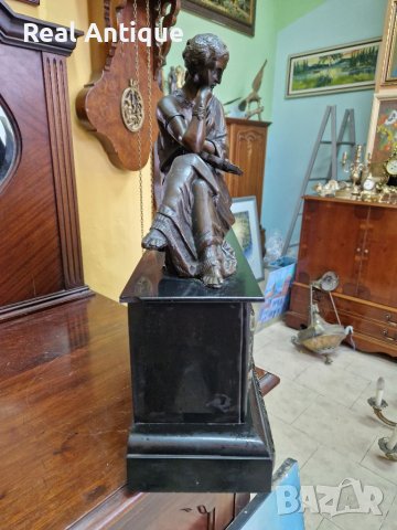 Страхотен антикварен френски каминен часовник , снимка 6 - Антикварни и старинни предмети - 39965670