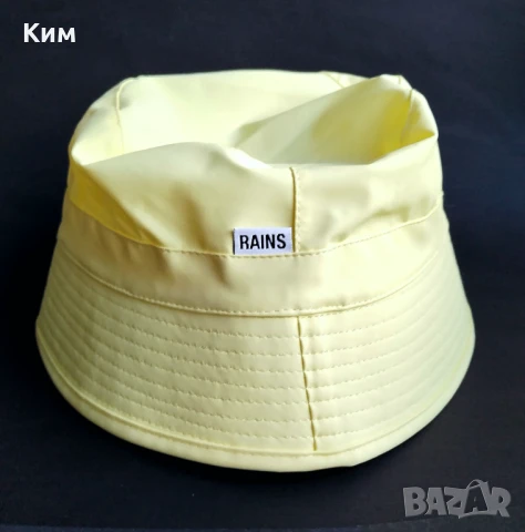 Шапка идиотка RAINS жълта , снимка 2 - Шапки - 50586439