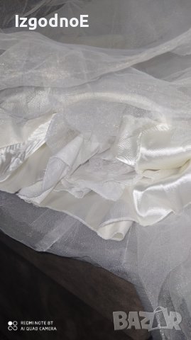 134 Маркова Разкошна Бяла празнична рокля за кръщене или шаферка , снимка 5 - Детски рокли и поли - 38502007
