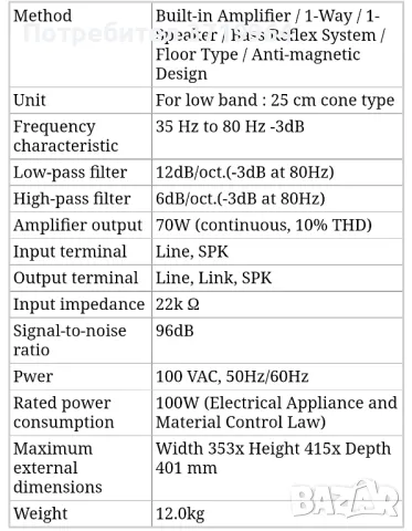Събуфер Bowers &Wilkins ASW 500, снимка 6 - Тонколони - 49198748