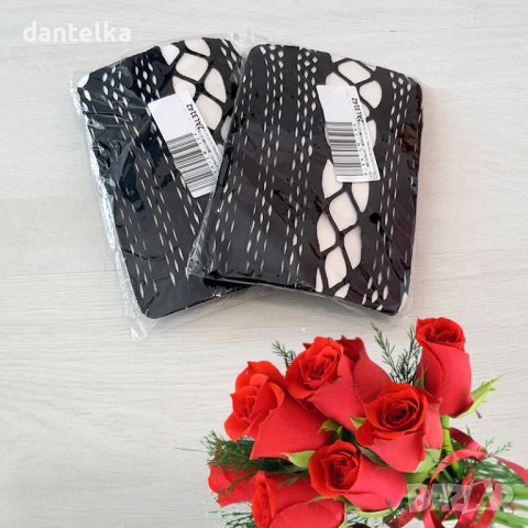 B536 Ивичесто черно мрежесто боди за цяло тяло, еротично бельо, секси боди с отворено дъно, снимка 5 - Бельо - 39234367