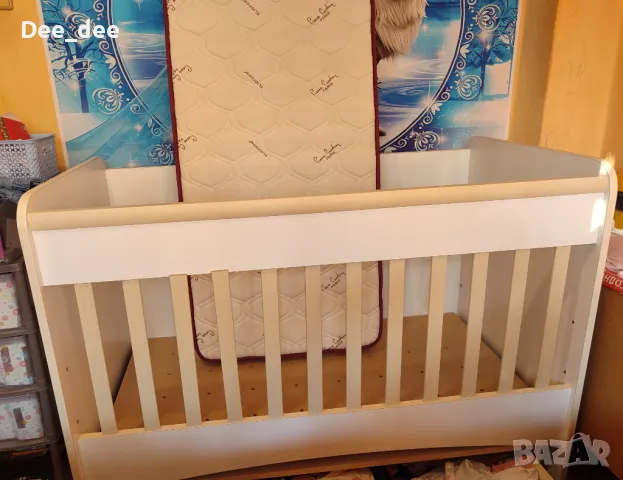 Бебешка кошара 120х60 на Мебели "Кирев" - бяла + матрак "Пиер Карден", снимка 7 - Кошарки - 48963560