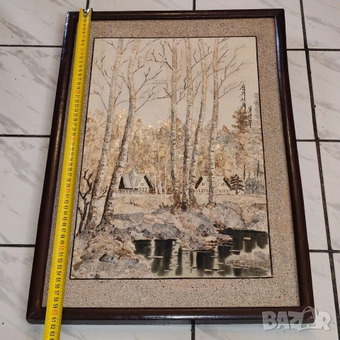 Авторска картина, смесена техника Северна Корея, град Самджион. , снимка 12 - Картини - 53201454