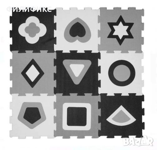 Детски пъзел за под – Геометрични фигури (9 части) – НОВО!, снимка 2 - Образователни игри - 53003999