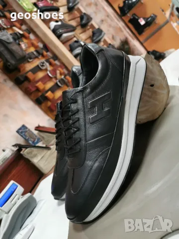 Мъжки обувки изцяло естествена кожа с анатомично ходило, стелка естествена кожа и големи размери. , снимка 4 - Спортни обувки - 47555946