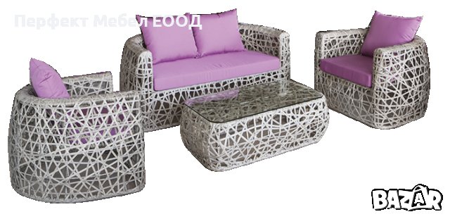 Луксозни комплекти от изкуствен ратан и масив бук за градина, снимка 12 - Дивани и мека мебел - 38232666