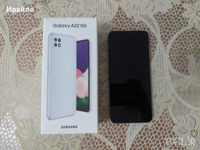 Samsung Galaxy A22 5G, 128GB, Violet (Лилав), Dual SIM, снимка 2 - Samsung - 56116370