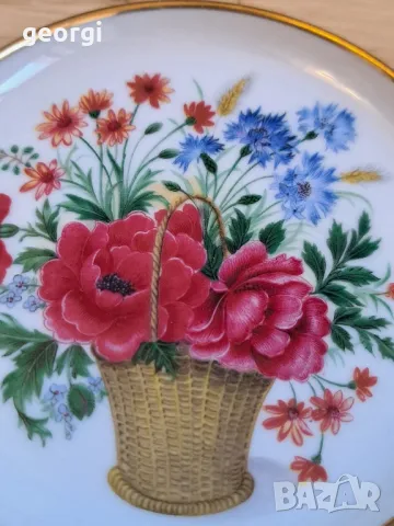 декоративна порцеланова чинийка Kaiser с цветя   22/5, снимка 3 - Декорация за дома - 49251485
