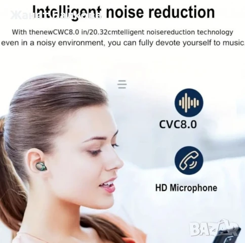 Безжични bluetooth слушалки TWS – 9D , снимка 2 - Безжични слушалки - 50593190