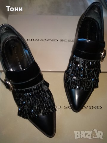 Елегантни обувки  Ermanno Scervino кожа с камъни Swarovski, снимка 8 - Дамски елегантни обувки - 29285897