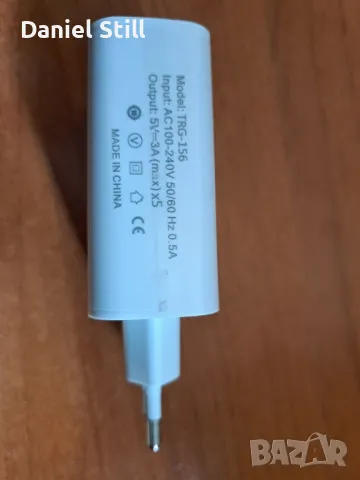Бързо зарядно 5 букси с USB C, снимка 3 - Оригинални зарядни - 41572995