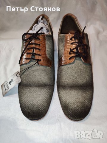 Стилни и италиански обувки от естествен велур Roberto Renzo №43, снимка 2 - Официални обувки - 35508465