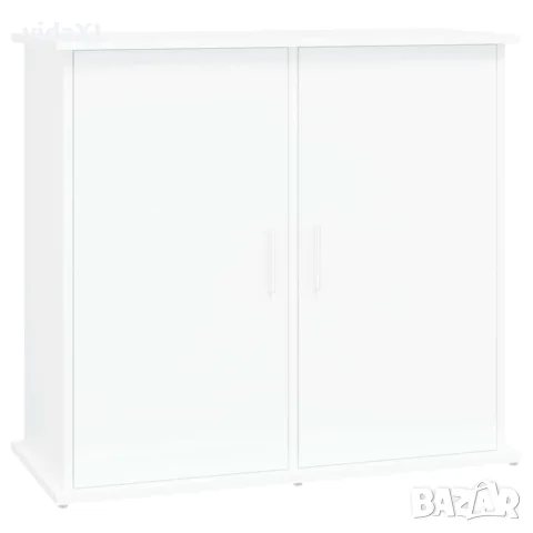 vidaXL Поставка за аквариум, бяла, 81x36x73 см, инженерно дърво