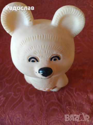 стара гумена играчка мечето Миша Олимпиада - 80   Москва , снимка 5 - Антикварни и старинни предмети - 53969948