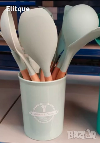Комплект кухненски прибори 11 бр. в кръгла поставка., снимка 9 - Други - 52901515
