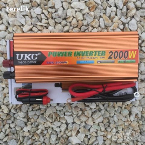 Нови **█▬█ █ ▀█▀ ИНВЕРТОРИ UKC 2000W с дисплей -12V или 24v /220V, Промоция, снимка 9 - Аксесоари и консумативи - 39418145