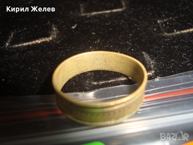 СТАР БРОНЗОВ ПРЪСТЕН Metal Numunedir МАРКИРОВКА 17113, снимка 5 - Антикварни и старинни предмети - 32101845