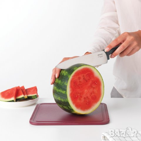 Нож готварски Brabantia TASTY+ DARK GREY 20 см., снимка 3 - Прибори за хранене, готвене и сервиране - 37606411