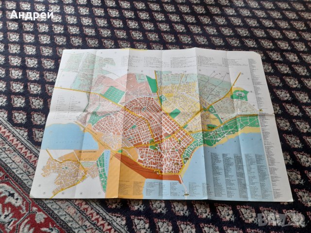 Стара Туристическа карта Варна, снимка 3 - Други ценни предмети - 37557817