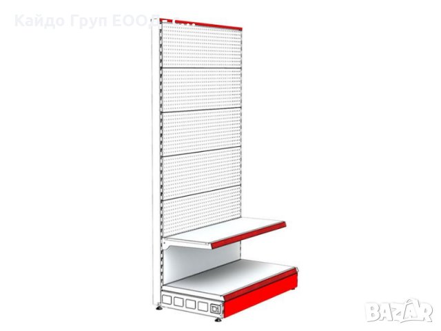 Магазинен стелаж с перфо гръб 180/100/40+1x30, снимка 1 - Стелажи и щандове - 29761538