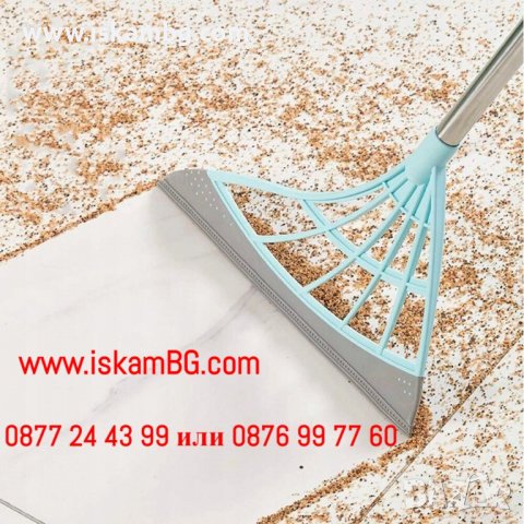 Магическа силиконова метла за сухо и мокро почистване, почистване на косми и др - КОД 3855, снимка 16 - Мопове, кофи, четки и метли - 40015544