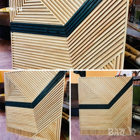 🌿 Ръчно изработено дървено пано за стена, артистичен интериорен акцент, снимка 10 - Декорация за дома - 35723236