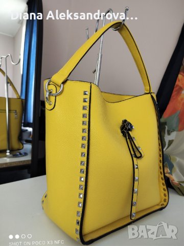 Лятна дамска чанта, голям размер, в жълт цвят. 26лв., снимка 2 - Чанти - 37348444
