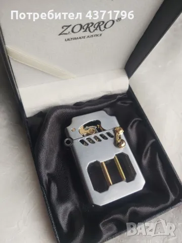 Луксозна бензинова запалка ZORRO в три цвята,стилна подаръчна кутия, снимка 4 - Запалки - 49175274