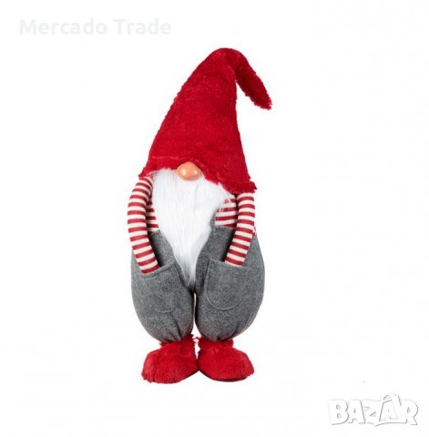 Коледна декоративна фигура Mercado Trade, Гном, Червена шапка, 80 см, снимка 1 - Декорация за дома - 38795851