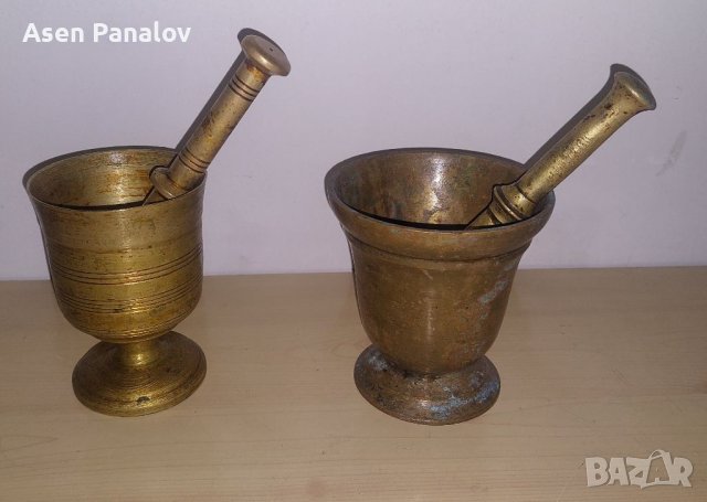 Месингово Хаванче 2 бр, снимка 2 - Антикварни и старинни предмети - 40174948