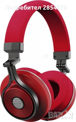 Bluedio Turbine T3  3D Extra Bass 4.1 Stereo Wireless Bluetooth Headphones RED, снимка 1