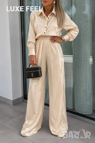 Yves Saint Laurent ⚜️Сатен ⚜️Дамски Комплект 