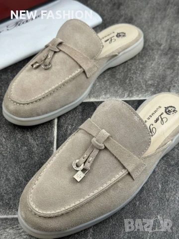 Дамски Чехли - Естествен Велур ✨Loro Piana, снимка 16 - Чехли - 50985511