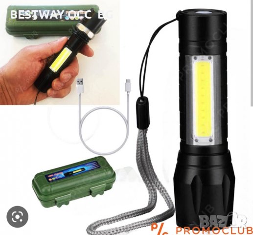 Водоустойчив LED фенер с USB зареждане, снимка 3 - Къмпинг осветление - 39941952
