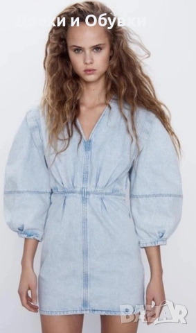 Дънкова рокля Zara , снимка 11 - Рокли - 54096591