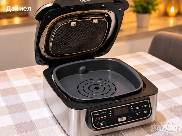 Ninja Foodi AG301EU 5-в-1 – Грил, Air Fryer / Еър Фрайър, печене, дехидратор – оставаща гаранция , снимка 7 - Фритюрници - 56245300