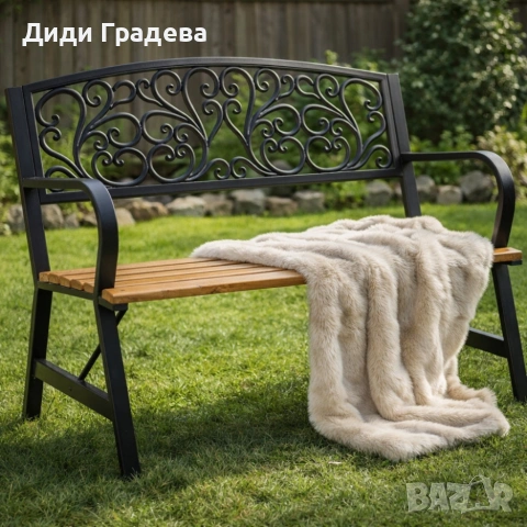 Елегантна градинска пейка GARDEN LINE – здрава болтова конструкция, снимка 2 - Градински мебели, декорация  - 53917437