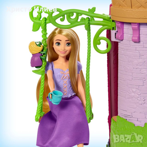 Кукла Disney Princess Кулата на Рапунцел кукла Рапунцеп Замък Mattel, снимка 9 - Кукли - 44527858