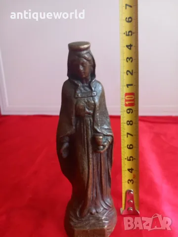 Света Варвара, Масивна Бронзова Старуетка ,Фигура, снимка 6 - Антикварни и старинни предмети - 55746555