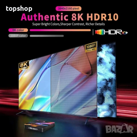 Мощен Android 14.0 Smart TV Box X14 MAX – Превърнете телевизора си в супер компютър  , снимка 3 - Стойки, 3D очила, аксесоари - 54317087