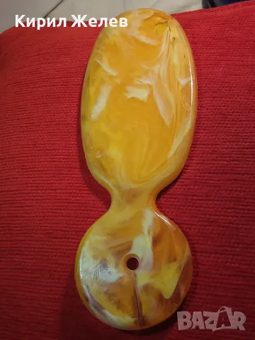 СТИЛНО ВИНТИДЖ ОГЛЕДАЛЦЕ БАКЕЛИТ / КАТАЛИН КРАСИВА ИМИТАЦИЯ на КЕХЛИБАР 47096, снимка 11 - Други ценни предмети - 46774702