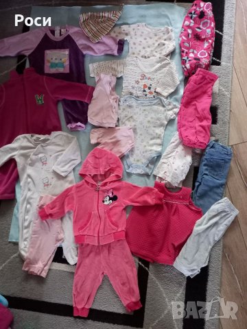 Огромен лот дрехи за момиче размер 6-9 месеца 74 номер, , снимка 1 - Комплекти за бебе - 36628567