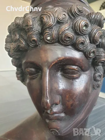 Canova Paris 70см-15кг/голяма бронзова фигура-бюст на Парис/модел Антонио Канова, снимка 8 - Статуетки - 55780335