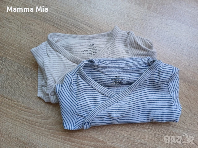 Лот орг памук 0-9м HM бодита,ританки,пижамки, снимка 4 - Бодита за бебе - 51057014