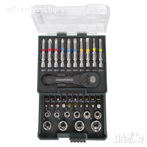 Мини Немско гедоре 1/4" 41 части ROCKFORCE,RF-2411-5, снимка 3 - Гедорета - 42726817