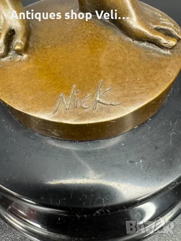 Еротична мъжка авторска бронзова фигура №6929, снимка 7 - Други ценни предмети - 50390842