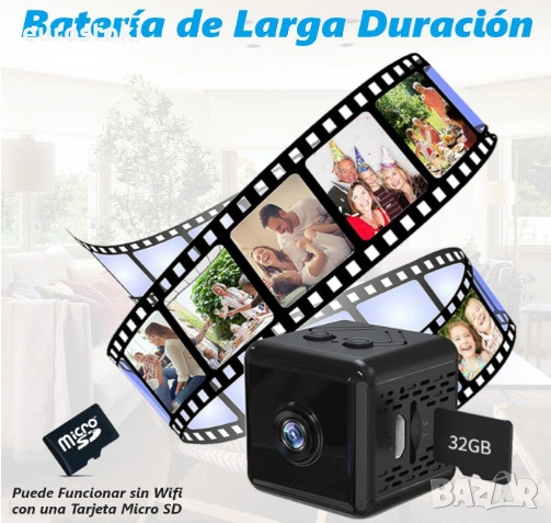 Мини шпионска камера VELER, Full HD 1080P, WiFi охранителна камера за наблюдение, безжична, със сенз, снимка 6 - IP камери - 52436804